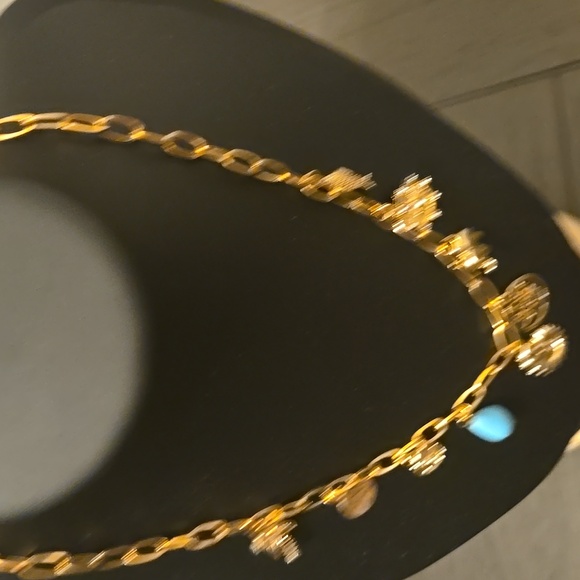 Zara Gold Necklace with Blue and Silver Charms - Picture 7 of 8